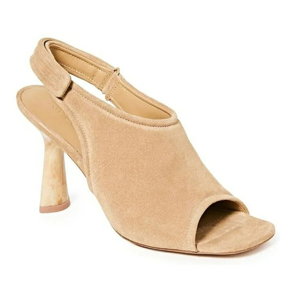 Vince Women's Quest Slingback High Heel Sandals in Dune Suede Size 6 (MSRP $350) - Picture 1 of 10